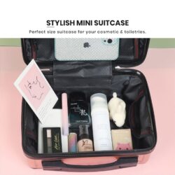 14-inchPC material unisex simple cosmetic case/ Mini Suitcase Cosmetic Bag Women Lightweight Washing Box - Image 3