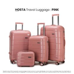 Hosta High-Quality Polypropylene Plastic (PP) PP material suitcase new pattern wave design travel luggage bag - Image 5