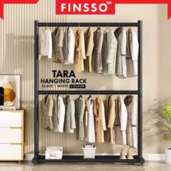 Tara 2 Layer Large & Strong Steel Structure clothes rack Double layer / penyangkut baju / ampaian baju