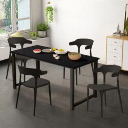 Dining Table With 2 Bench Set / Contemporary Simple Rectangular/ set meja makan / meja set kanteen - Image 4