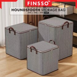 Houndstooth Storage Bag with handle