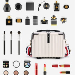 14-inchPC material unisex simple cosmetic case/ Mini Suitcase Cosmetic Bag Women Lightweight Washing Box - Image 9