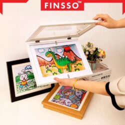 Magnetic Wooden A4 / A3 size Frame / Flip Cover Art Storage Box / Kids Art Frames / Wall-mounted - Image 2