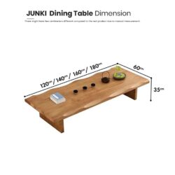 Japanese Solid Wood Dining Table - Image 7