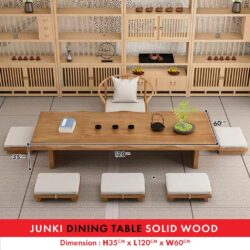 Japanese Solid Wood Dining Table - Image 6