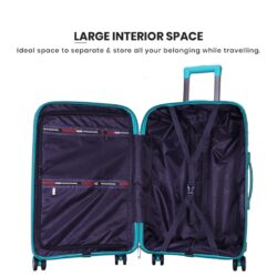 Hosta High-Quality Polypropylene Plastic (PP) PP material suitcase new pattern wave design travel luggage bag - Image 6