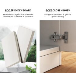Fella Modern High Gloss kitchen cabinet with Gloss Surface / kabinet bawah table top - Image 6