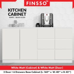 High Gloss kitchen cabinet with Waterproof Surface / Wall Shelves / kabinet dapur / industrial kitchen - Image 6