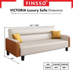 Victoria Luxury Sofa PVC CLASSIC LEATHER & FABRIC - Image 7