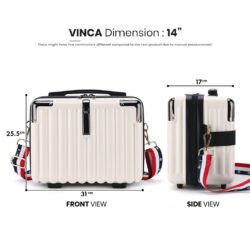 14-inchPC material unisex simple cosmetic case/ Mini Suitcase Cosmetic Bag Women Lightweight Washing Box - Image 7