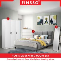Handley Bedroom Set Divan Bed frame/ Wardrobe /Standing Mirror/ 3 in 1 bedroom set - Image 4