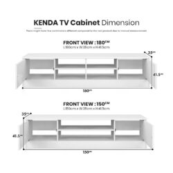 6 Feet Modern TV Cabinet /TV Console/ Media Storage/ Rak TV /Almari Tv /Tv Kabinet /Kenda/Coffee Table - Image 8
