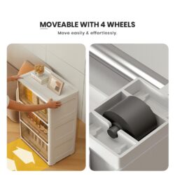 Cosmos Multiuse Stackable Plastic Storage Box with Flip door / almari baju / kotak - Image 5