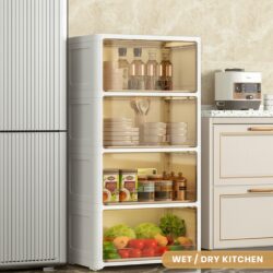 Cosmos Multiuse Stackable Plastic Storage Box with Flip door / almari baju / kotak - Image 6