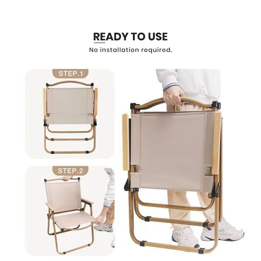 CAREX Camping Portable Folding Chair/kerusi lipat lightweight Aluminum Alloy healing chair - Image 7