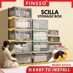 storage box Scilla Large storage + Wheel + Door/ almari baju budak / rak baju / drawer baju