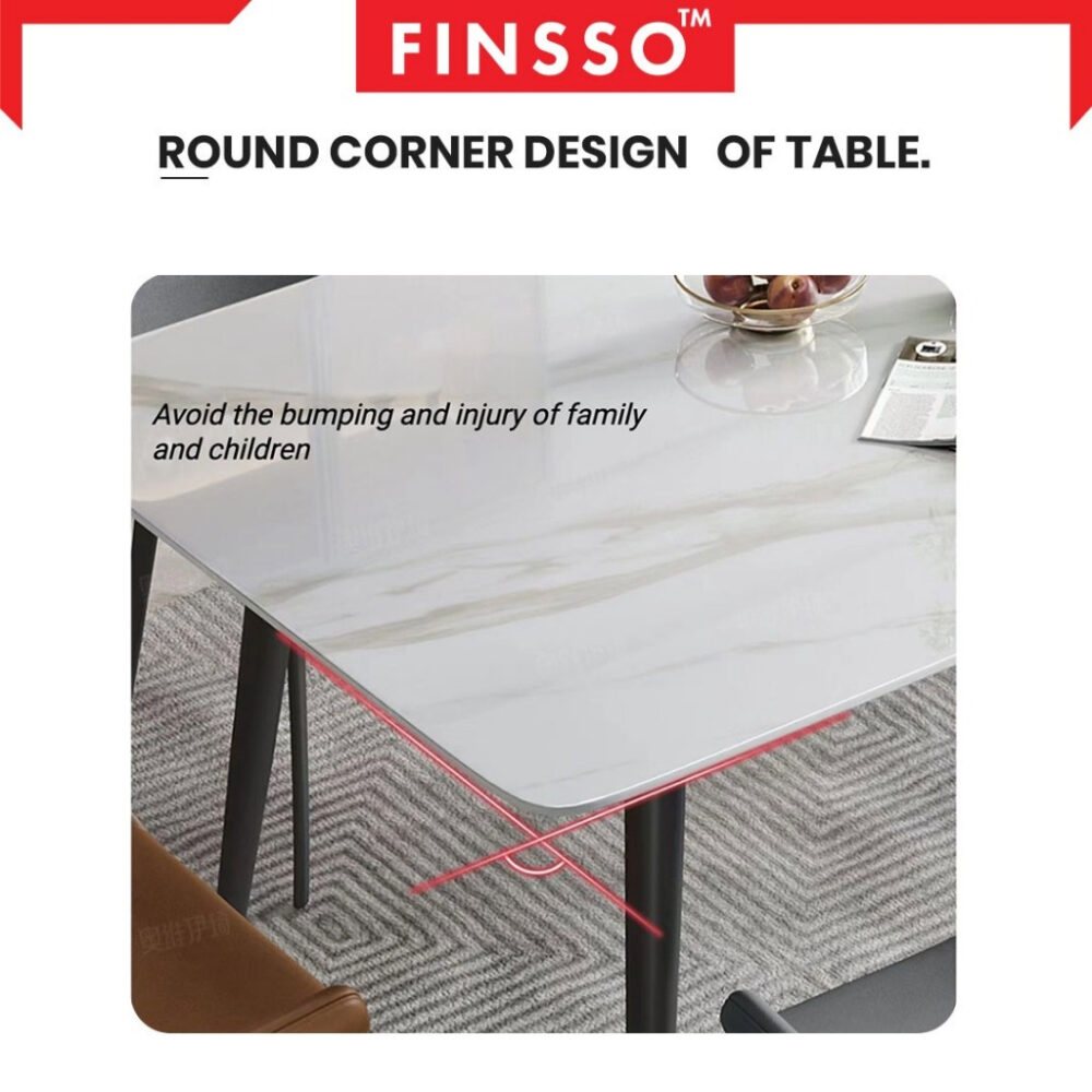 Stone Table + 4 kerusi makan (sesuai for 4-6 pax) - Image 6