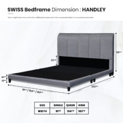 Handley Bedroom Set Divan Bed frame/ Wardrobe /Standing Mirror/ 3 in 1 bedroom set - Image 8
