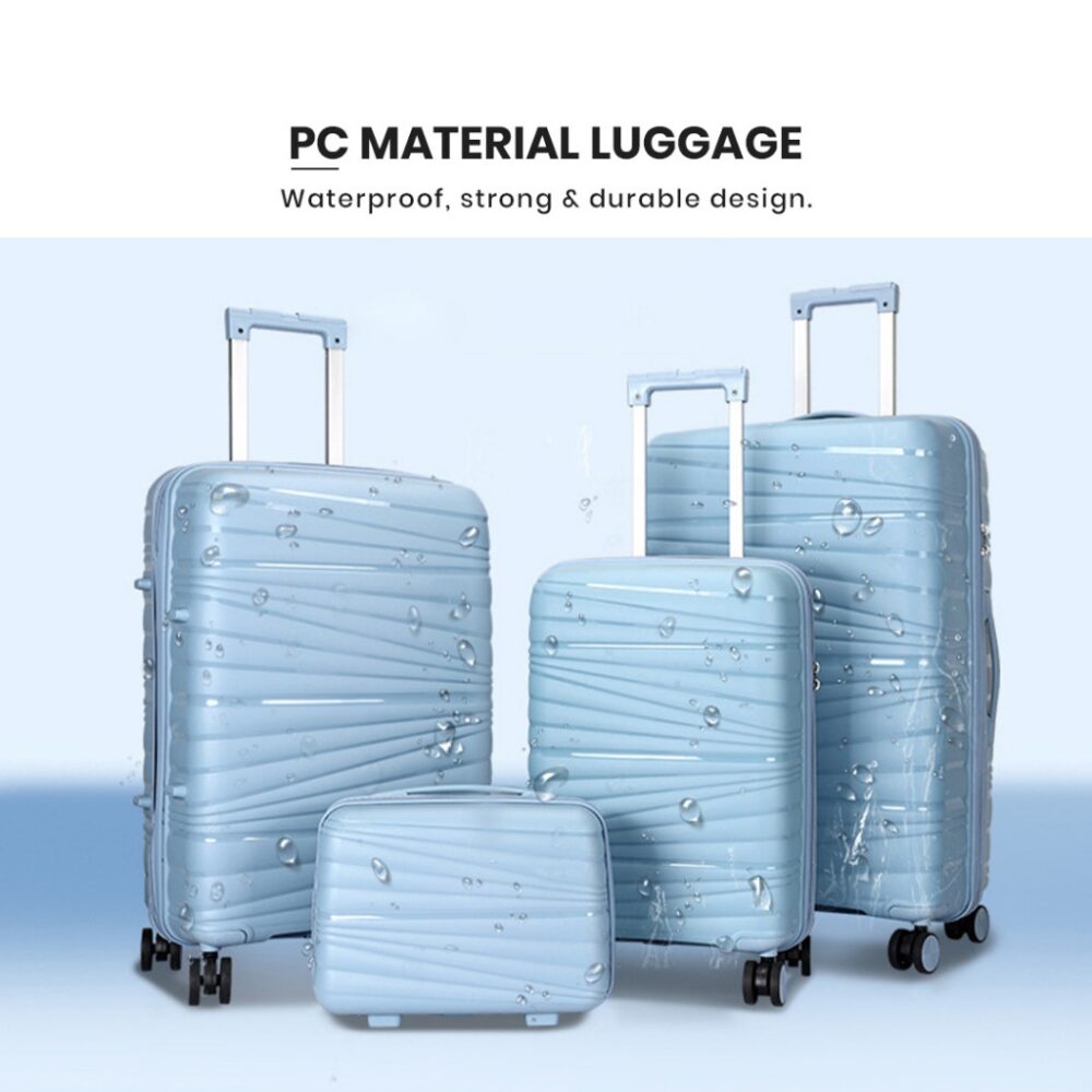 100% PP Material New Pattern Wave Design Travel Luggage Bag 14inch,20inch,24 inch,28inch/WEDELIA LUGGAGE - Image 4