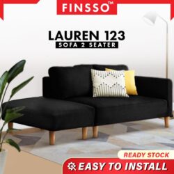 Lauren 123 Fabric Designer 2 Seater Sofa FREE stool / Sofa murah suitable for cute house - Image 4