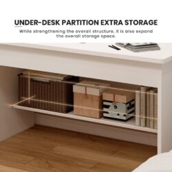 Study Table SET with Side Shelf/ Office desk study table with top /Side shelf/Rack/Orion - Image 9