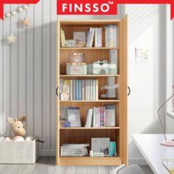 Modern Large Multifunctional Book Cabinet with 2 Door 5 tier /Bookshelf / Bookshelves - Image 4