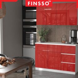 High Gloss kitchen cabinet with Waterproof Surface / Wall Shelves / kabinet dapur / industrial kitchen - Image 4