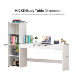 Windy study table + cabinet / meja belajar / computer table/ meja study high storage - Image 4