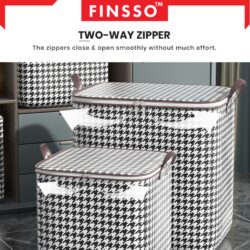Houndstooth Storage Bag with handle - Image 2