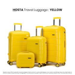 Hosta High-Quality Polypropylene Plastic (PP) PP material suitcase new pattern wave design travel luggage bag - Image 3