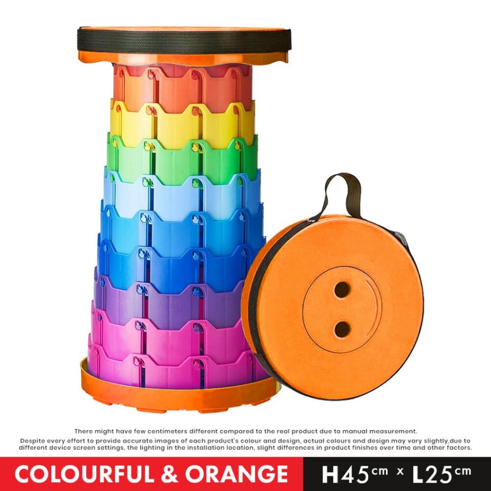 Outdoor Foldable Telescopic Stool & Chair Portable Foldable Extendable Fishing Picnic Camping Travel - Image 9