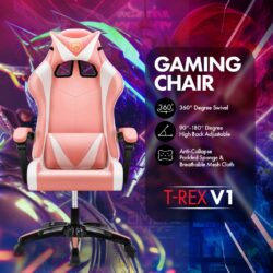 T-Rex Gaming Chair Office Chair Kerusi Gaming with RECLINING - Image 5