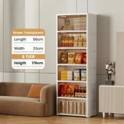 Cosmos Multiuse Stackable Plastic Storage Box with Flip door / almari baju / kotak - Image 3