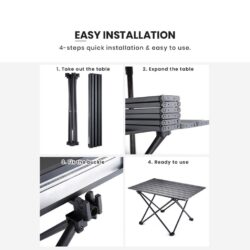 Rue Outdoor Table Camping Table Portable Table Small Compact Picnic Table - Image 3