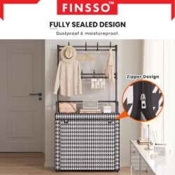 HEMNES-HOUNDSTOOTH Shoe Rack / rak baju + rak kasut 2 in 1 - Image 5