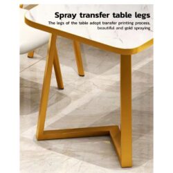 Amber Luxury Dining Table Meja Makan 4 Kerusi - Image 5