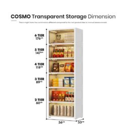 Cosmos Multiuse Stackable Plastic Storage Box with Flip door / almari baju / kotak - Image 9