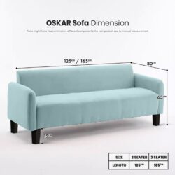 OSKA Fabric Sofa 2 / 3 / 2+3 Seater Sofa Set / Sofa murah & Modern minimalist fabric colour - Image 7