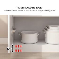 Fella Modern High Gloss kitchen cabinet with Gloss Surface / kabinet bawah table top - Image 5