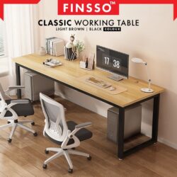 Upgrade Quality 180cm + 16mm table top(Tebal) meja belajar for with Strong leg/office table - Image 2