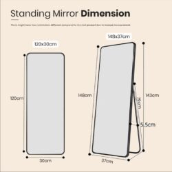 Big Size Mirror | Floor Standing Mirror Full Body Mirror / cermin panjang / cermin solek - Image 6