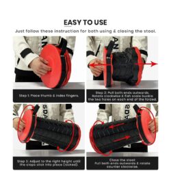 Outdoor Foldable Telescopic Stool & Chair Portable Foldable Extendable Fishing Picnic Camping Travel - Image 6