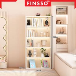 Alder Multipurpose 5 Tier Bookshelf File Cabinet Storage Shelf - Image 2