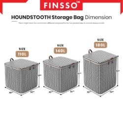 Houndstooth Storage Bag with handle - Image 7