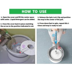 Momo Spin Mop Flat Mop Round Head Floor Clean Water Separated Mop Quick Dry Microfiber Cloth Mop Lantai Mop - Image 8