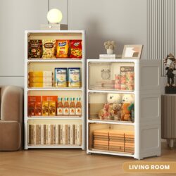Cosmos Multiuse Stackable Plastic Storage Box with Flip door / almari baju / kotak - Image 2