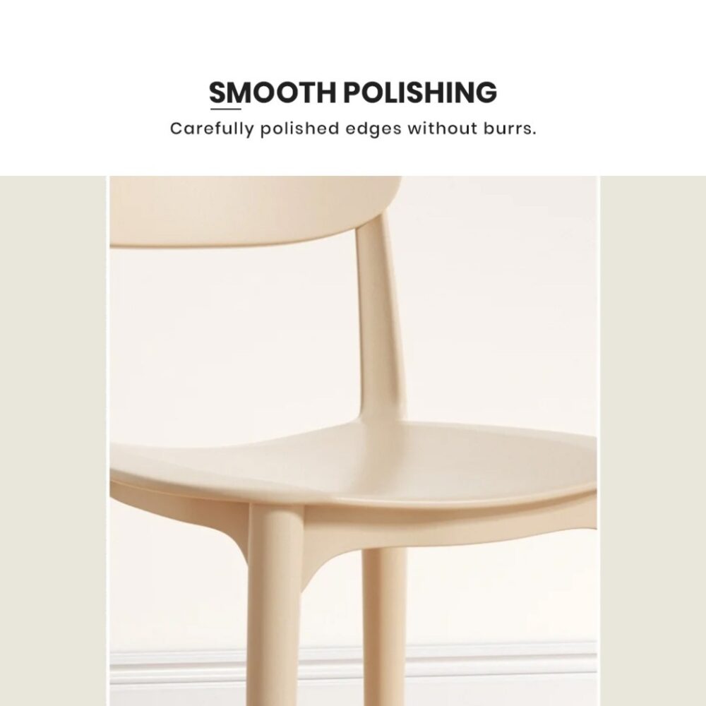 Ester Nordic Plastic chair home thickened restaurant dining table backrest chair - Image 8