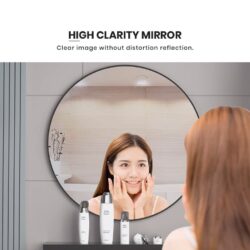 Nordic simple bathroom mirror fashionable bathroom round mirror wall hanging no punching bathroom mirror round - Image 5