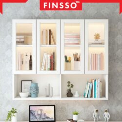 Multifunctional Kitchen Glass Wall Shelves Cabinet - Image 3