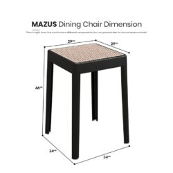 Mazus Nordic Rattan Chair PP Chair Plastic Chair - Image 5